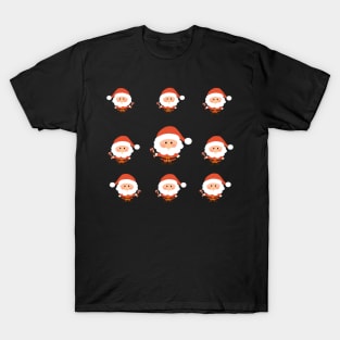 Santa claus pattern mask T-Shirt